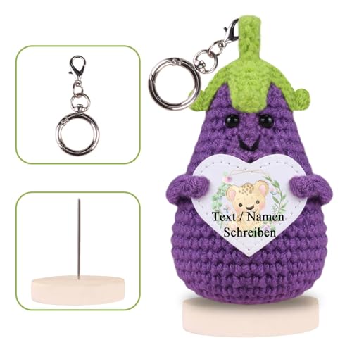 loongway Handgehäkelte Pocket-Aubergine mit Fidget-Funktion – Personalisiertes Glücksgeschenk für Büro und Alltagsmomente loongway Handgehäkelte Pocket-Aubergine mit Fidget-Funktion – Personalisiertes Glücksgeschenk für Büro und Alltagsmomente von loongway