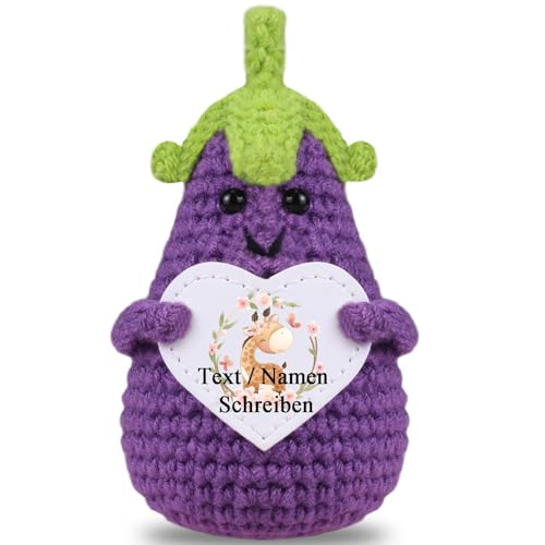 loongway Handgehäkelte Pocket-Aubergine mit Fidget-Funktion – Personalisiertes Glücksgeschenk für Büro und Alltagsmomente loongway Handgehäkelte Pocket-Aubergine mit Fidget-Funktion – Personalisiertes Glücksgeschenk für Büro und Alltagsmomente von loongway