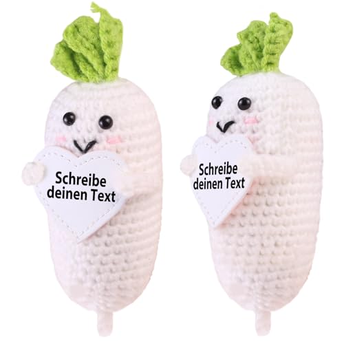 loongway Kuscheliger Weißer-Rettich-Häkelbegleiter – Handmade Puppe aus Wolle als Niedliches Geschenk loongway Kuscheliger Weißer-Rettich-Häkelbegleiter – Handmade Puppe aus Wolle als Niedliches Geschenk von loongway