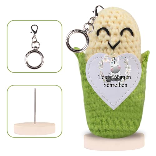 loongway Personalisierte Mais-Häkelfigur mit Holzsockel – Anti-Angst-Geschenk für Teenager und kreative Bürodekoration loongway Personalisierte Mais-Häkelfigur mit Holzsockel – Anti-Angst-Geschenk für Teenager und kreative Bürodekoration von loongway