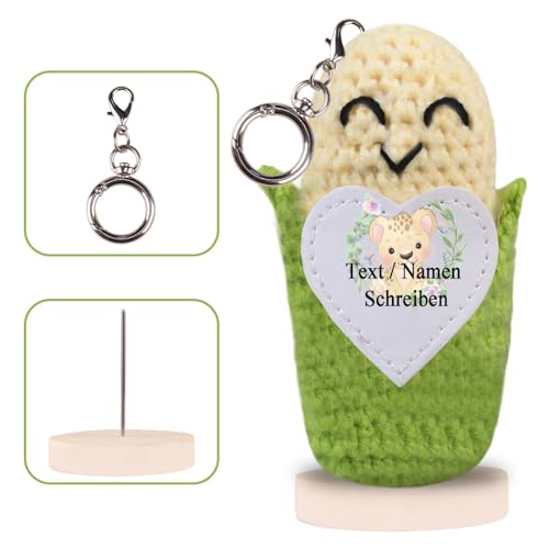 loongway Personalisierte Mais-Häkelfigur mit Holzsockel – Anti-Angst-Geschenk für Teenager und kreative Bürodekoration loongway Personalisierte Mais-Häkelfigur mit Holzsockel – Anti-Angst-Geschenk für Teenager und kreative Bürodekoration von loongway