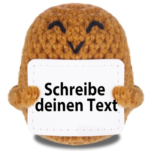 loongway Positive Kartoffel | Glückskartoffel Handgemachtes gehäkeltes Kuscheltier – Lustiges & süßes Geschenk für Frauen, Relaxo Plüschtier, Kleine Geschenkideen für Valentinstag/Weihnachten von loongway