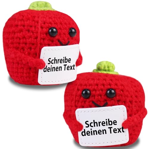 loongway Süße Paprika-Häkelpuppe – Handgemachtes Gemüse-Kuscheltier aus PP-Baumwolle, Erwachsene & Kinder von loongway