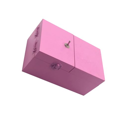 lopituwe Lustige und entspannende nutzlose Box, Geschenk für Freunde und Familie, dekorative und langlebige elektronische nutzlose Holzbox aus Holz, Rosa von lopituwe