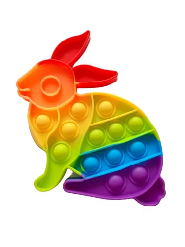 Pop Spielzeug Antistress Popit Push It Pop Fidget Bubble Hase Mehrfarbig von lordies
