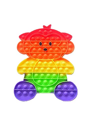 lordies Pop Spielzeug Antistress Popit Push It Pop Fidget Bubble AFFE Multicolor Bunt von lordies