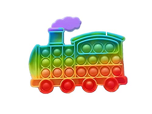 lordies Pop Spielzeug Antistress Popit Push It Pop Fidget Bubble Lokomotive Zug Bunt Multicolor von lordies