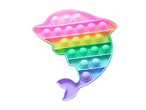 lordies Push It Pop Fidget Bubble Pop Spielzeug Antistress Popit Delphine Fisch Multicolor von lordies