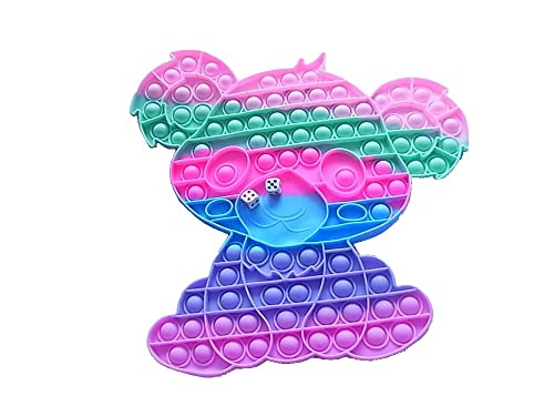lordies Push It Pop Fidget Bubble Pop Spielzeug Antistress Spiel Würfel Koala Teddy Multicolor von lordies