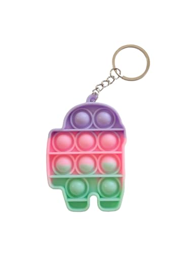 lordies Push It Pop Fidget Bubble Spielzeug Antistress Popit Tasche Schlüssel Anhänger Mehrfarbig von lordies