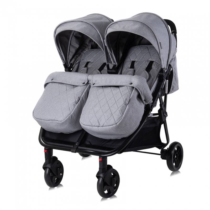 Passeggino Gemellare Lorelli Duo con Borsa Grigio von lorelli