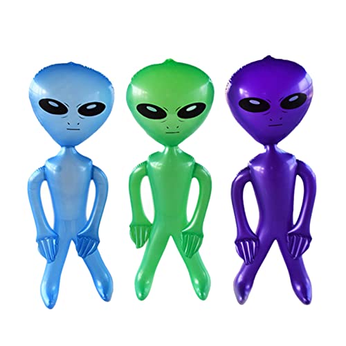 Aufblasbare Alien Party Vivid Inflate Alien Toys | Aufblasbare Figuren Dekorationen Halloween Alien Party Dekorationen | 3PCS Aufblasbarer Alien | Aufblasbares Aufblasbares Alien Kostümzubehör von lovemetoo