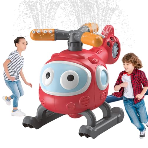 lovemetoo Hubschrauber-Wassersprinkler, Cartoon-Spritzsprinkler - Rotierendes Sprinklerspielzeug,45 Grad drehbarer Sprinkler, Spielzeug-Wasserdruck-Lift-Sprinkler für Gartenpool, und Mädchen von lovemetoo