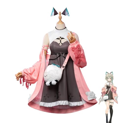 Cosplay -kostüm Für Mädchen - Virtual Anchor Outfit Mit Katzenohr - Perfekt Für Halloween- Und Cosplay -events(Size:M,Color:Pink) von lovtuwr