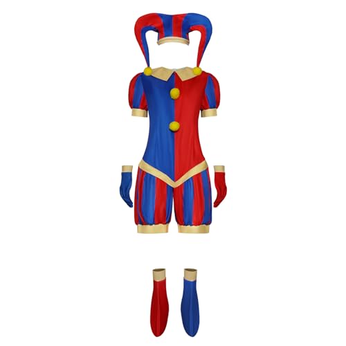 lovtuwr Cosplay Kostüm Outfit Anime The Amazing Digital Circus Outfit Komplettes Set Für Frauen Uniform Halloween Karneval Party Dress Up Anzug(Size:S,Color:Bekleidung) von lovtuwr