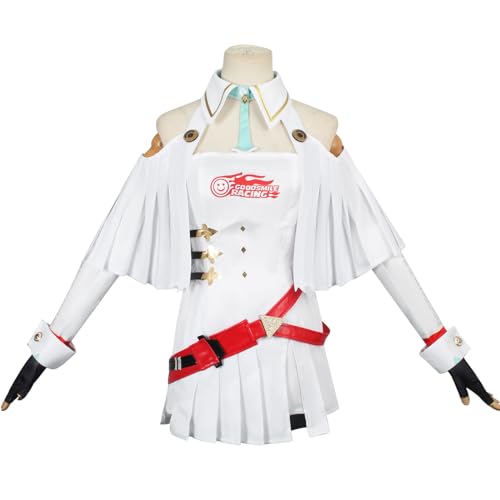 lovtuwr Hatsune Miku Womens Virtual Idol Cosplay Kostüm Rennanzug Kleid Uniform Halloween-set(Size:L,Color:Kleidung) von lovtuwr