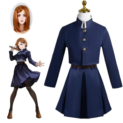 lovtuwr Jujutsu Kaisen Cosplay Kostüm Mit Perücke Anime Cosplay Uniform Outfit Für Halloween Weihnachten(Size:XXXL,Color:A) von lovtuwr