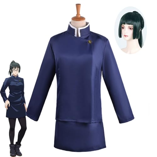 lovtuwr Jujutsu Kaisen Cosplay Kostüm Mit Perücke Anime Cosplay Uniform Outfit Für Halloween Weihnachten(Size:XXXL,Color:B) von lovtuwr