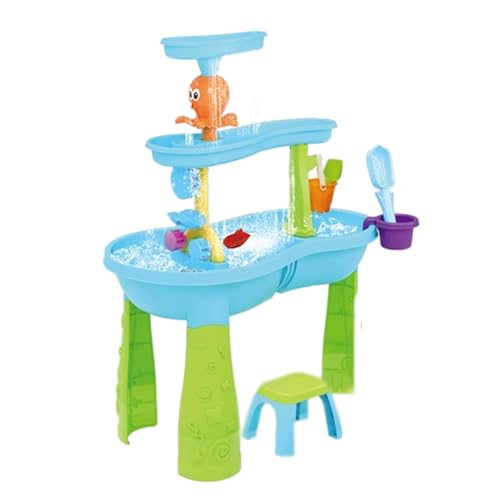 loyimioo 3 in 1 Splash & Sand Play Table: Regendusche + Planschbecken + Sandstation mit Meeresspielzeug Höhenverstellbares Aktivitätszentrum für Garten und Strand zum fantasievollen Spielen Tisch B loyimioo 3 in 1 Splash & Sand Play Table: Regendusche + Planschbecken + Sandstation mit Meeresspielzeug Höhenverstellbares Aktivitätszentrum für Garten und Strand zum fantasievollen Spielen Tisch B von loyimioo