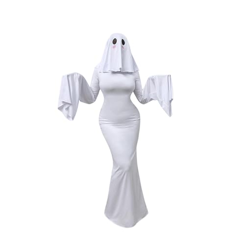 loyimioo Verspielte Geisterbraut Kostüm Set Lebendiges Halloween Outfit mit Dehnbarem Stoff für Mottopartys Süßes oder Saures S loyimioo Verspielte Geisterbraut Kostüm Set Lebendiges Halloween Outfit mit Dehnbarem Stoff für Mottopartys Süßes oder Saures S von loyimioo