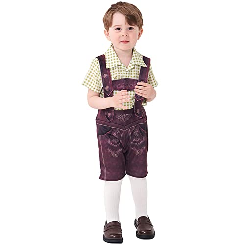 lozssnigzi 3 Teilig Trachtenset Kinder Oktoberfest Kostüm Set Jungen Kurze Trachtenhose mit Kariert Trachtenhemd und Trachtensocken Cosplay Outfit, Grün lozssnigzi 3 Teilig Trachtenset Kinder Oktoberfest Kostüm Set Jungen Kurze Trachtenhose mit Kariert Trachtenhemd und Trachtensocken Cosplay Outfit, Grün von lozssnigzi