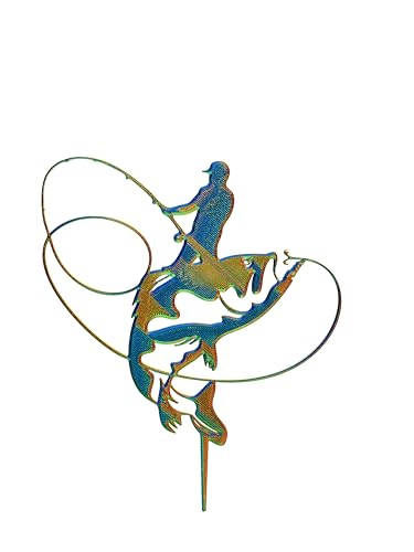 Fisching, Fisch Angler Haken №2 Cake Topper Geburtstag Torten Stecker von lrsweetdesign