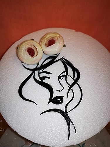 Gesicht Frau 2x Stuck Cake Topper Geburtstag Torten Stecker von lrsweetdesign
