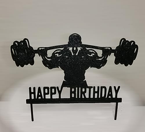 Gewichtheber Mann Fitnes Cake Topper Geburtstag Torten Stecker von lrsweetdesign