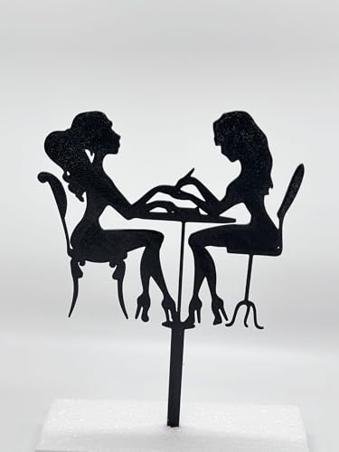 Nagel salon Nagelstudio Cake Topper Geburtstag Torten Stecker (Schwarz) von lrsweetdesign