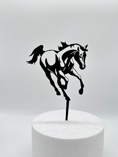 Pferd Pony Cake Topper Geburtstag Torten Stecker (Schwarz) von lrsweetdesign