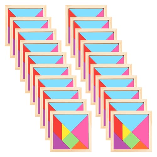 20-teiliges Tangram Spiel aus Holz für Kinder, Geburtstagsgeschenke für Kinder, Lernspielzeug Typ Montessori Geburtstag Schulpuzzle für Kinder 20-teiliges Tangram Spiel aus Holz für Kinder, Geburtstagsgeschenke für Kinder, Lernspielzeug Typ Montessori Geburtstag Schulpuzzle für Kinder von lttorjf