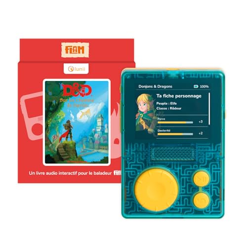 Lunii - FLAM Jouer D&D Walking-Box (Dungeons und Drachens-Hasbro) – für Kinder von 7 bis 11 Jahren, 2 interaktive Hörbücher inklusive – Geschichtenbox, 3760361141886 von lunii