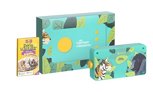 Lunii - Ma Fabrique à Histoires – Limitierte Edition Herausforderungen Nature Bioviva – Interaktiver Geschichtenerzähler für Kinder – Geschichtenbox hergestellt in Frankreich – neues Modell – Spiel von lunii