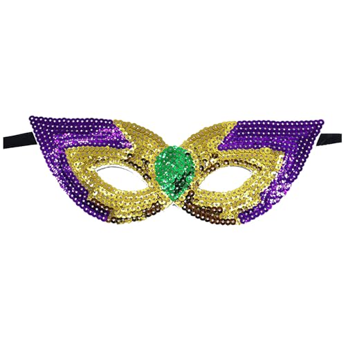 luoluoluo Karneval Maskenball Maske Damen Herren, Venezianische Maske Pailletten Damen Herren Masquerade Party Decor Maske Karneval Maske Augenmaske für Halloween Karneval Cosplay von luoluoluo
