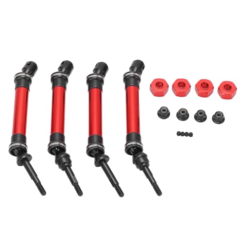 4PCS RC CAR CVD-Stahlstahl-Vorderantriebswelle ersetzen, Anti-Rutsch und Feste vollständige Antriebswelle, die für Traxxas Slash 4x4 1/10 Fernbedienungsauto (blau) kompatibel ist (Rot) von lvifloae