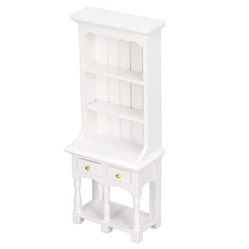 Dollhouse Bücherregal 1:12 Exquisite Retro Birch Mini Mini Doppelschubladenschrank Modell Dollhouse Möbeldekoration Holzpuppenhaus Buchregal von lvifloae