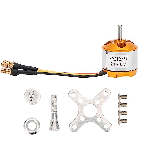 Hochleistungsmotor -Teile Quadcopter Outrunner bürstenloser Motor Langes Lebensdauer Leichtes Leichtgewicht für RC (2450 kV) von lvifloae