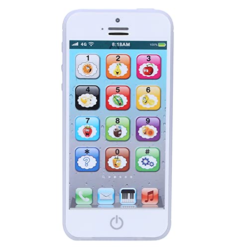 Kinder Lernen Telefon Baby Englisch Lerngerät wiederaufladbare englische frühe Bildungsmaschine Interaktives Touchscreen -Bildungsspielzeug mit Musiklicht für frühkindliche (Weiß) von lvifloae