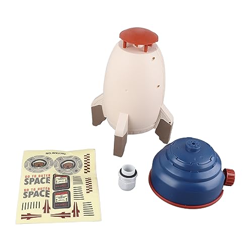 Lvifloae Raket Fountain Childrens Toy Outdoor Flying Fountain Wasser Spielzeug 360 Grad rotierendes fliegendes Wasser Outdoor Childrens Game Rocket Garden Rot rot (White) von lvifloae