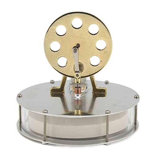 Stirling Engine Motor Model Low Temperature Silvery Zinc Alloy Stainless Steel Electricity Power Generator Model for Mechanical Skills von lvifloae