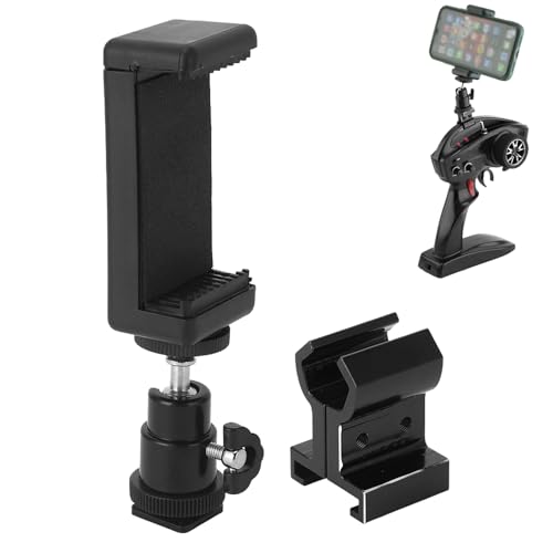 Universelle Telefonhalterung für Traxxas TX TQi, Verstellbarer, Stabiler Sender, Telefonhalterung, Metall-Telefonhalter, Basishalterung für Telefone über 5,5 Zoll (Black) von lvifloae