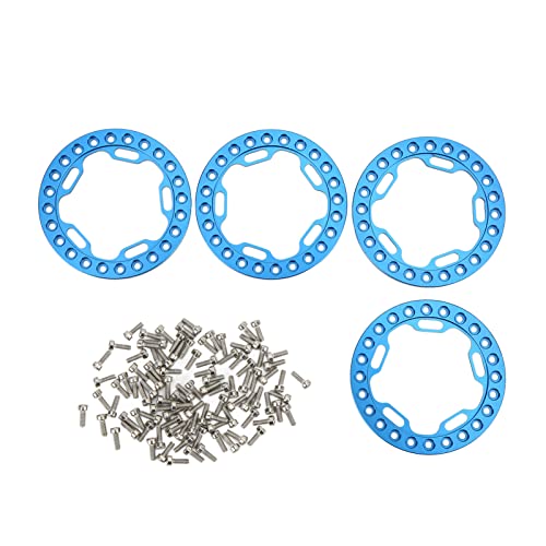 lvifloae 1,9 -Zoll -Rad Außenringe Felgen hohe Abriebfestigkeit CNC Bearbeitung Aluminiumlegierung RC -Radringe Felgen für 1/10 RC -Auto Axial SCX10 90046 4 4pcs (Blau) von lvifloae