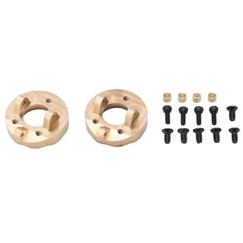 lvifloae 2 Set Messing Lenkung Cup RC Auto Lenkung Knöchelkappen Gegengewichtige Upgrade -Teile für Kyosho Jimny 1/18 1/24 RC Car Messing Material Gold Farbe 18 mm Durchmesser 4mm Dicke von lvifloae