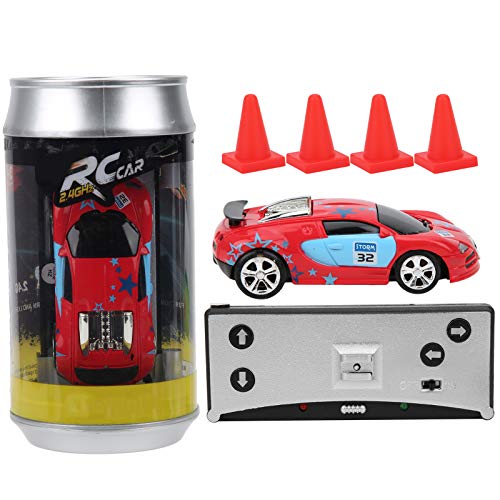 lvifloae 3 x 1,3 x 0,8 Zoll Mini-RC-Auto mit Dosenbox, Leistungssensor, Vierwege-Fernsteuerung, Rennauto, APP, Dual-Mode-Kinderspielzeug (schwarz) (Automatische Lieferung mit Batterie) (Rot) von lvifloae