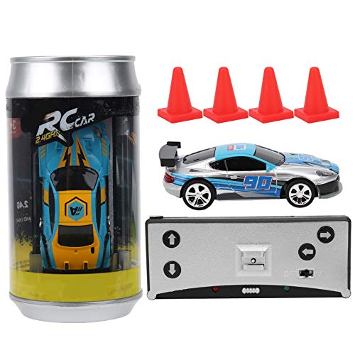 lvifloae 3 x 1,3 x 0,8 Zoll Mini-RC-Auto mit Dosenbox, Leistungssensor, Vierwege-Fernsteuerung, Rennauto, APP, Dual-Mode-Kinderspielzeug (schwarz) (Automatische Lieferung mit Batterie) (Silber) von lvifloae