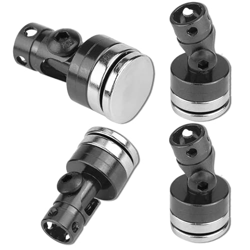 lvifloae 4 Stück Aluminium RC Karosseriepfosten Magnetische RC Karosseriehalterungen Unsichtbare Karosseriepfostenhalterung gut Scx10 4Wd 1:10 RC Auto Gelb Schwarz Lila (Black) von lvifloae