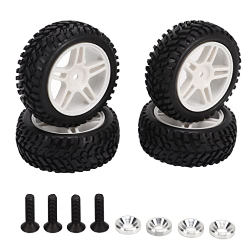 lvifloae 4PCS 1/16 Scale RC -Auto Reifen weiße RC -Reifen für 1/16 Fernbedienungsauto AXI31594W RC Car Modification Accessoires von lvifloae