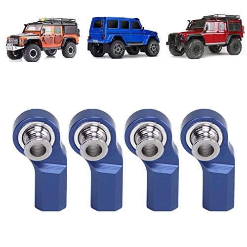 lvifloae 4pcs RC Car Stab End Biegung M3 Aluminiumlegierung Stahl RC -Lenkstabkopf für axiales SCX10 1/10 Automodell (Dark Blue) von lvifloae