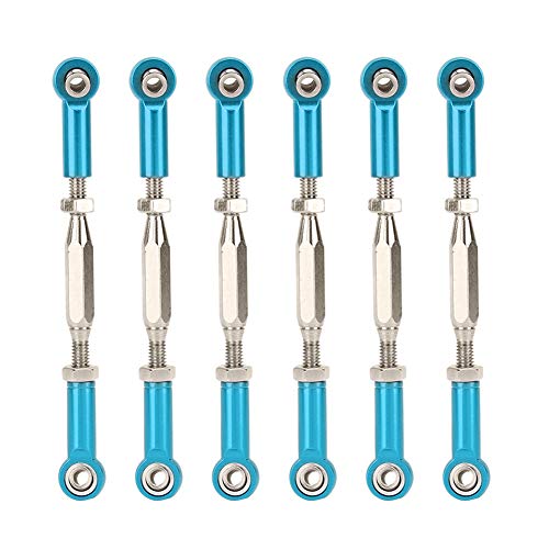 lvifloae Einstellbare Aluminium -Servo -Links Spurstange Set High RC -Autozubehör für Redcat EPX HSP ZD Racing HPI Truck Truggy RC 1/10 Upgrade Teile 6 PCs 81mm (Blau) von lvifloae