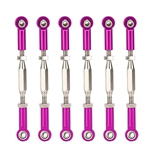 lvifloae Einstellbare Aluminium -Servo -Links Spurstange Set High RC -Autozubehör für Redcat EPX HSP ZD Racing HPI Truck Truggy RC 1/10 Upgrade Teile 6 PCs 81mm (Lila) von lvifloae